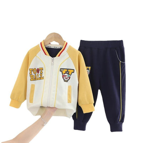 Spring and Autumn Children's Long Sleeve Pants Two-Piece Set